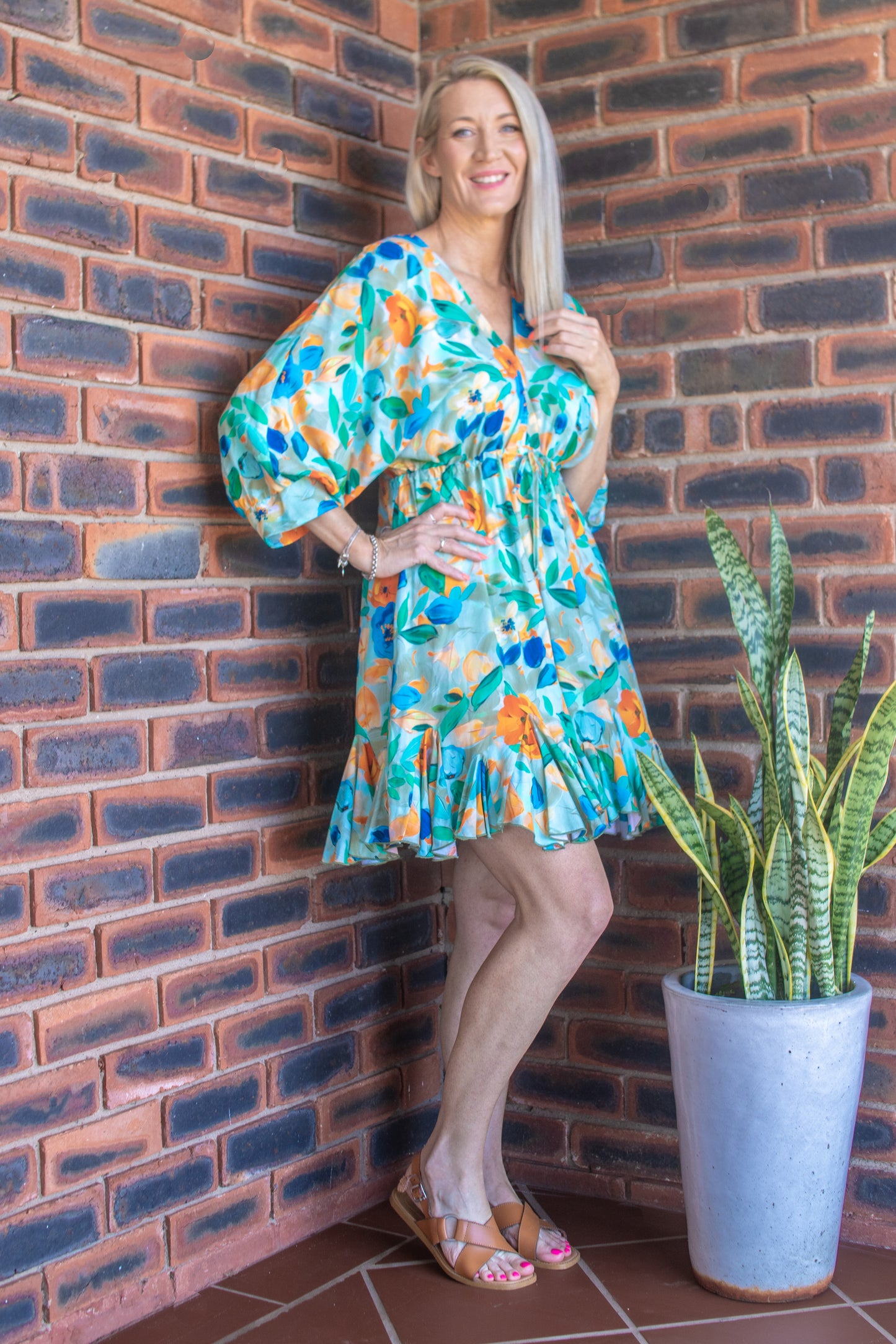 DRESS - TURQUOISE BLOOM