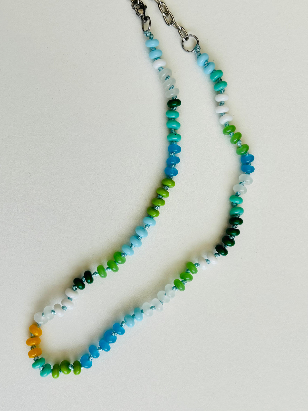 The Ibiza Necklace | Handmade Blue & Green Beaded Necklace