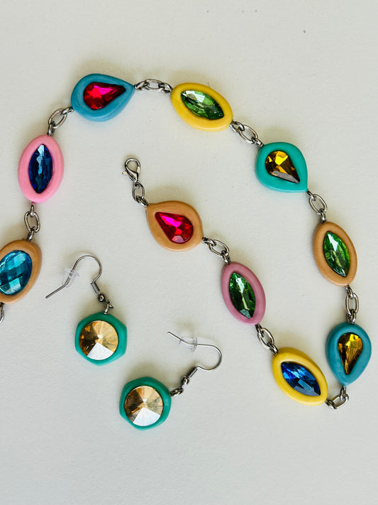 The Dolce Necklace | Colourful Gemstone-Inspired Statement Necklace