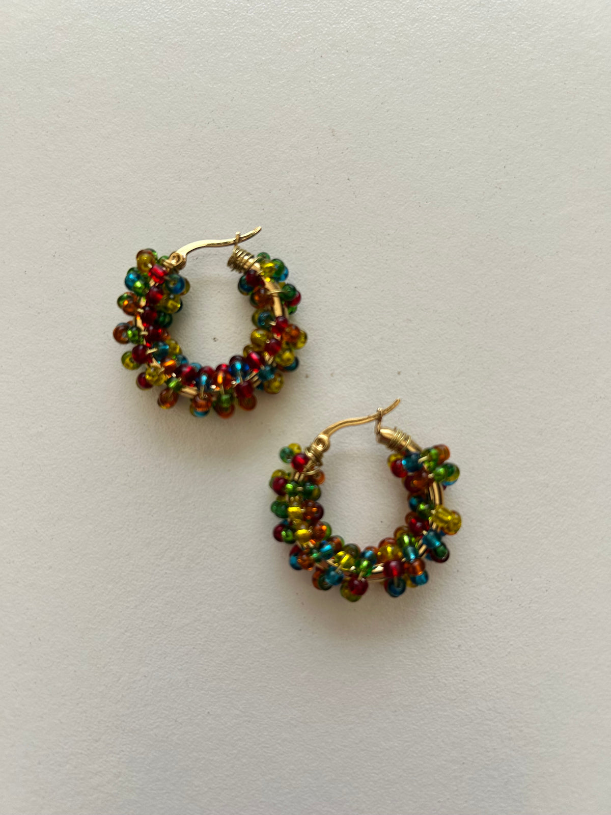 The Confetti Earrings | Colourful Beaded Hoop Earrings