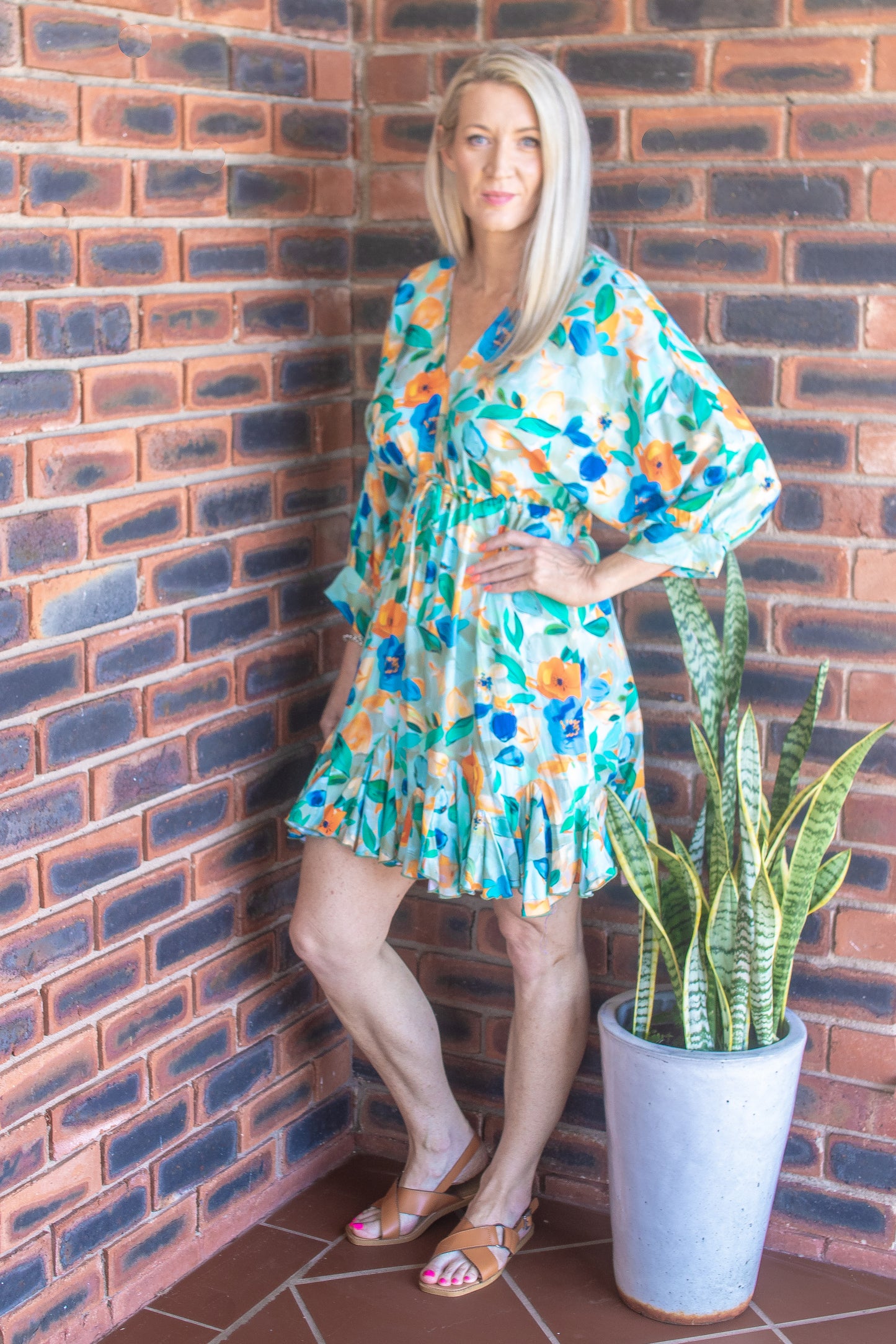 DRESS - TURQUOISE BLOOM