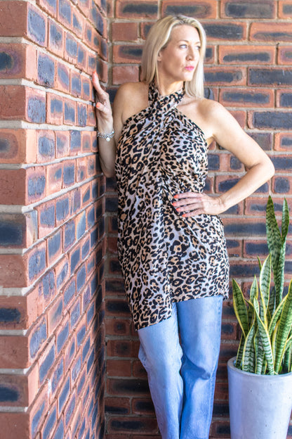 MULTIWAY WRAP SKIRT - LEOPARD