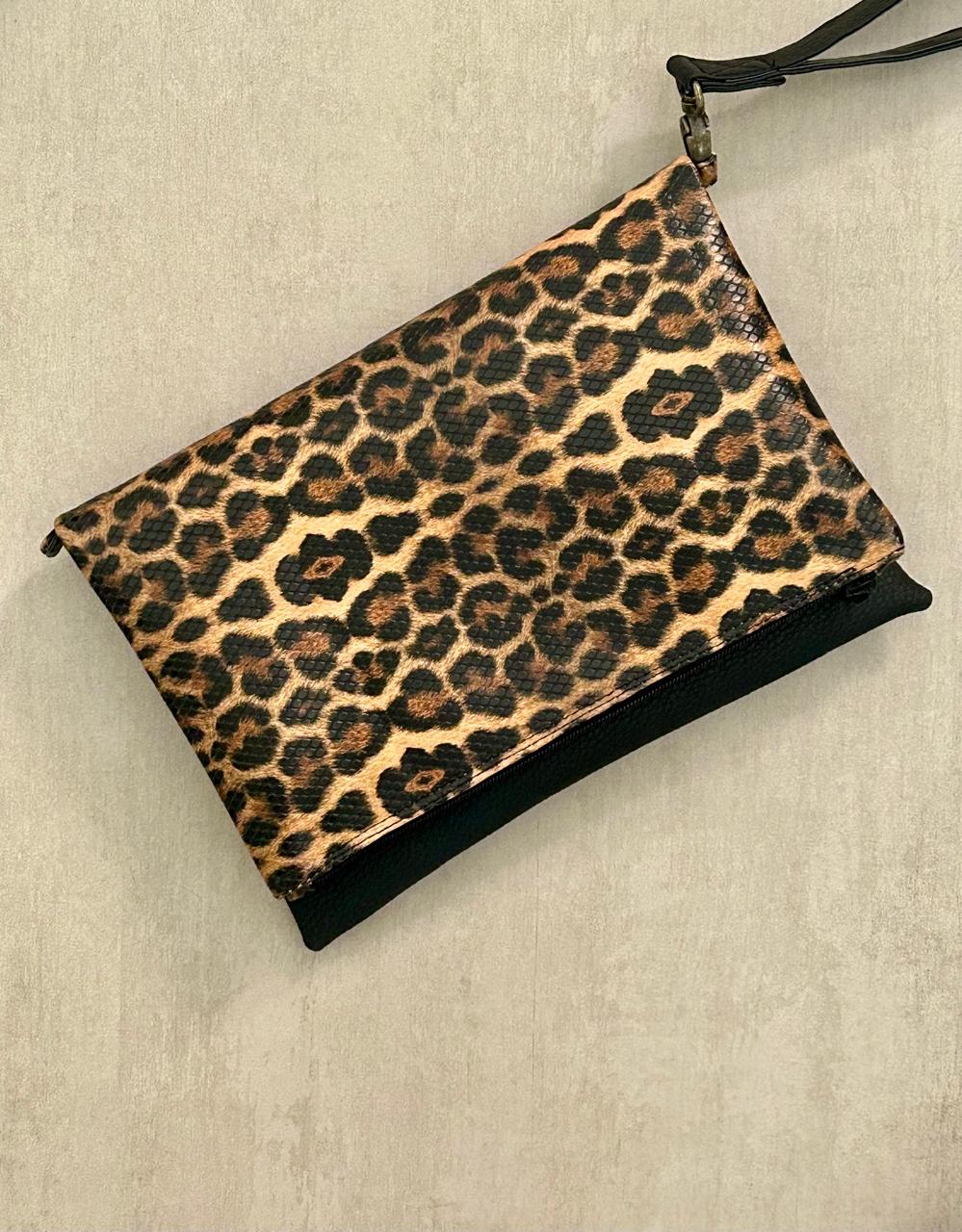 Cross-body foldover clutch